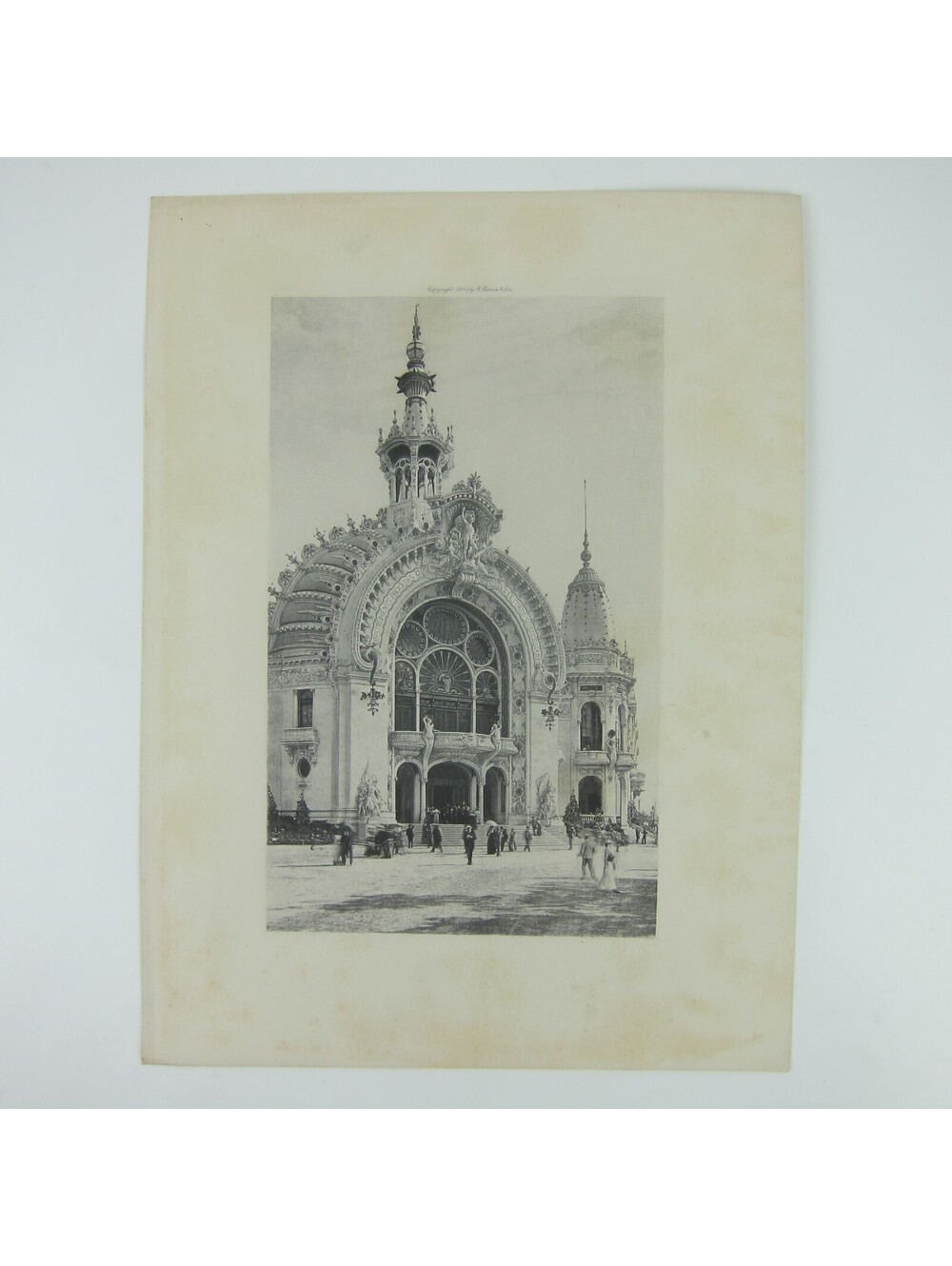 1900 Paris Exposition Universelle Palace of Sciences Arts & Letters Print RARE